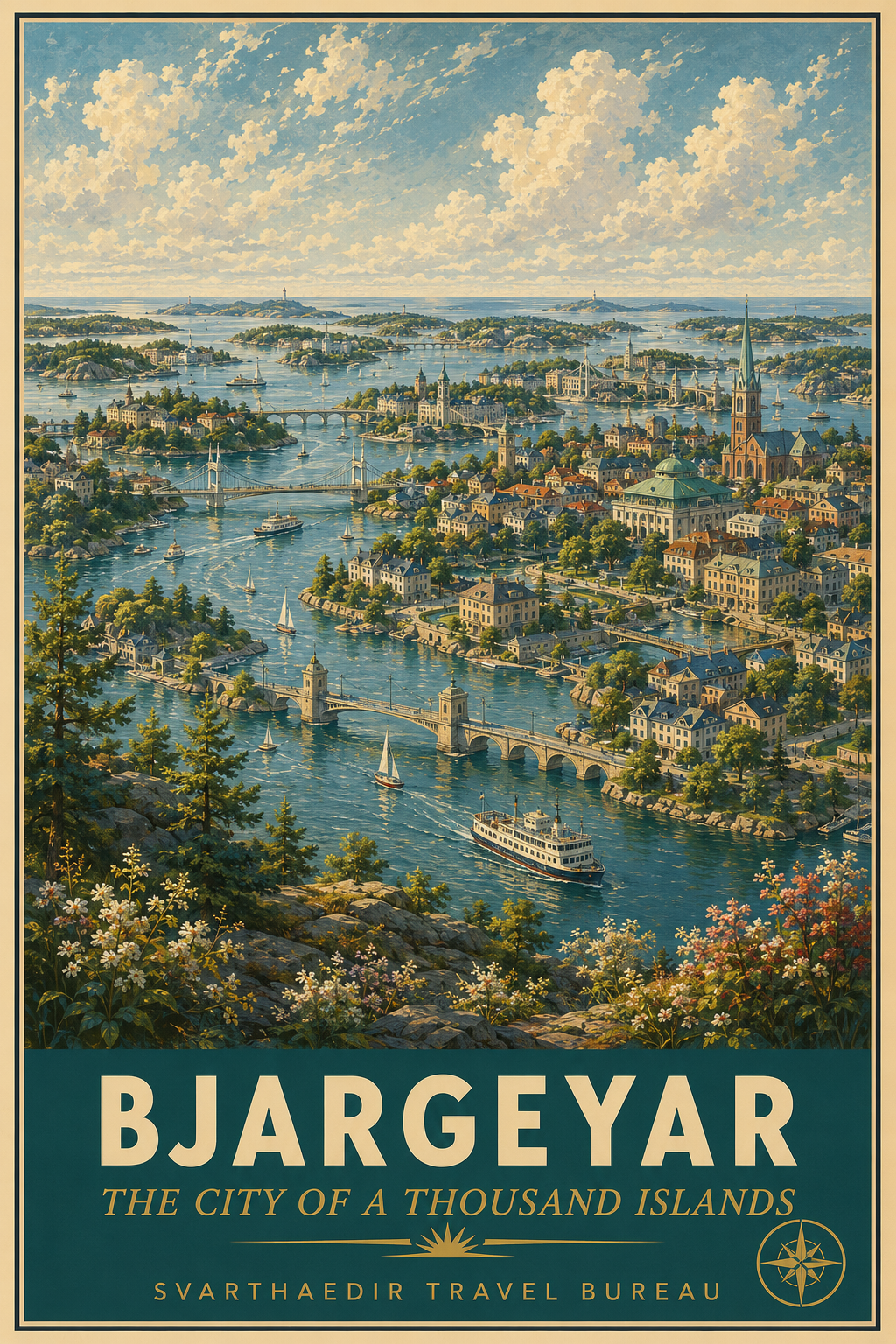 Bjargeyar, the city of a thousand islands
